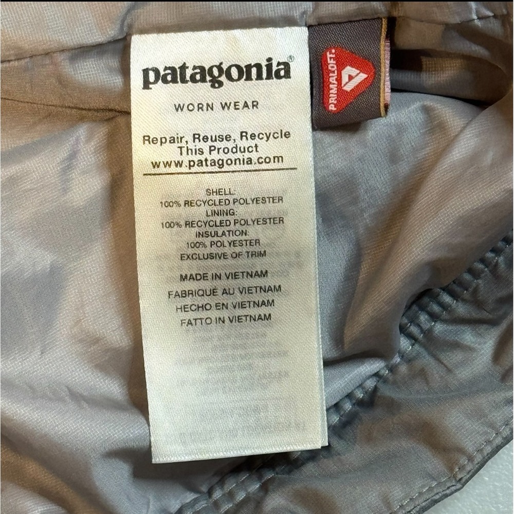 Patagonia Gray Outdoor Hiking Casual Quilted Full Zip Nano Puff Jacket Women's S - Picture 5 of 9